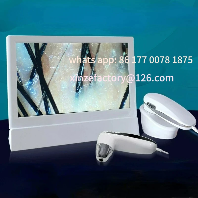 Customizable 11 Inch LCD Screen Hair Detector Facial Digital Skin Analyzer Hair Follicle Oil Moisture Scalp Microscope Tester