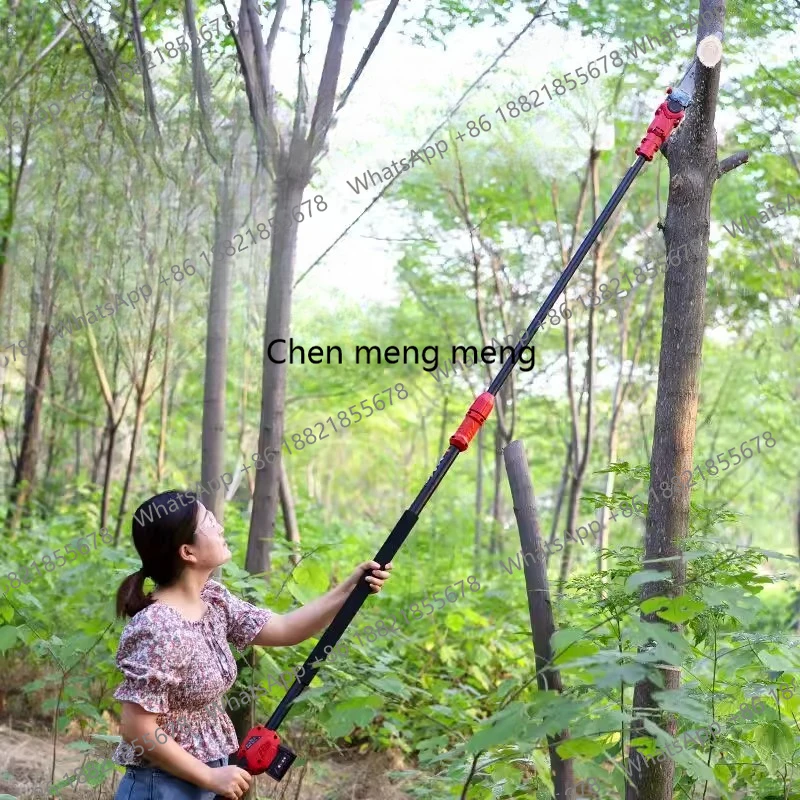 Electric High Branch Saw Rechargeable Lithium Battery Extended Telescopic Aerial Tree Saw Electric Chainsaw