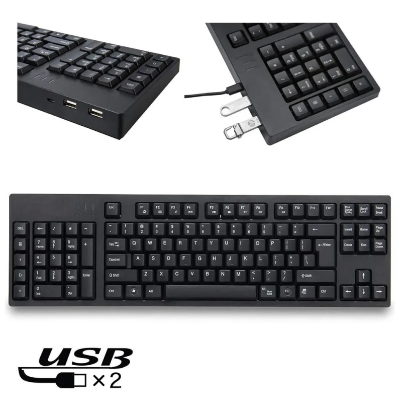 Wired Ergonomic Left-Handed Keyboard 109 Keys Layout Portable USB Computer Keyboard  For Office Home PC Laptop Daily Use