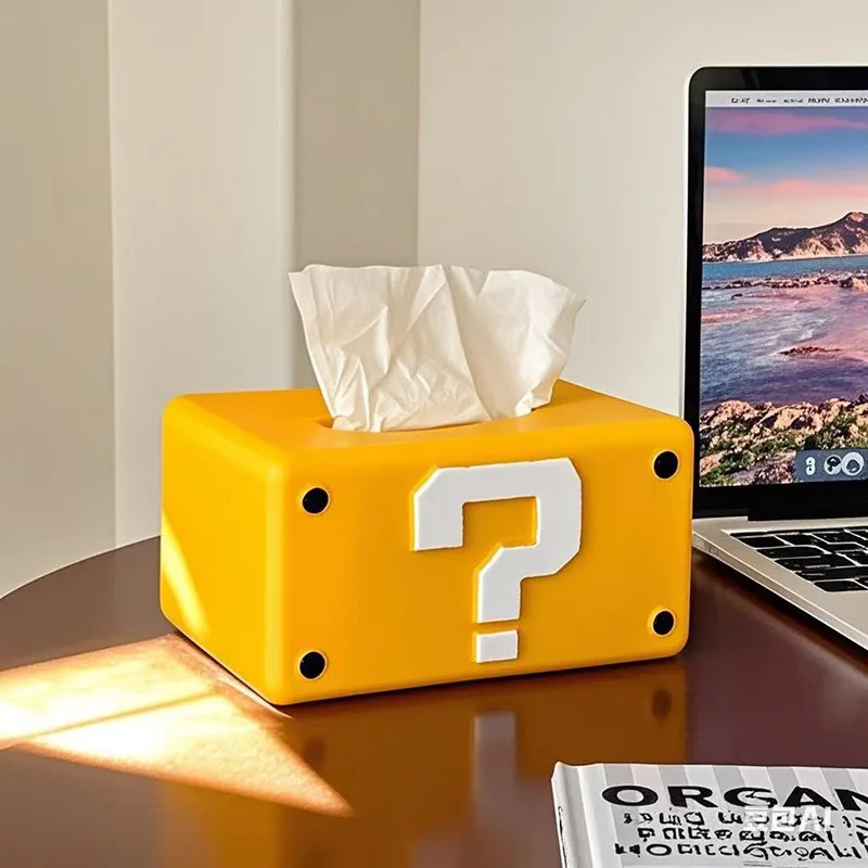 Fun Question Mark Tissue Box, Home Living Room Decoration, Dining Table, Cute and Interesting Question Mark Paper Box