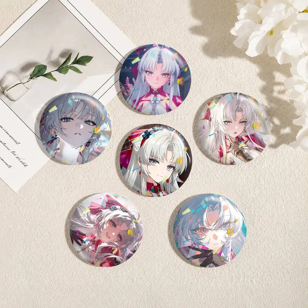 W-Wuthering Waves Carlotta  25mm 32mm 44mm 58mm 75mm Brooches Badges Pins for Accessories Gift