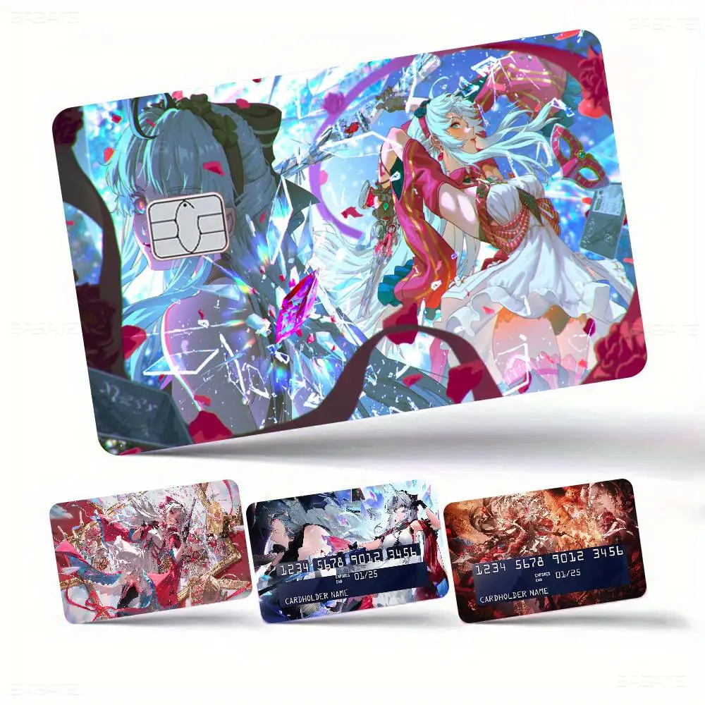 Carlotta Wuthering Waves Anime Spend Or Save Funny Shell On Off Ultra Thin No Fade Sticker Skin Cover Film For Debit Credit Card
