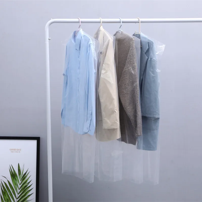 20 Pcs/lot Adult/child Hanging Clothes Bag Dry Cleaner Clothes Dust Cover Transparent Plastic Dust Cover Coat Suit Dust Bag