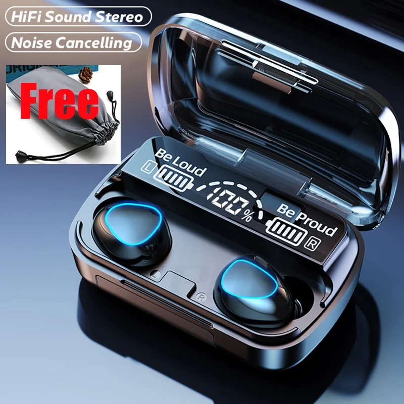 F9 Bluetooth Earphones TWS Headphones Wireless Headsets with Mic 3000mAh Charging Box Stereo In-Ear Earbuds Sports Fast Shipping