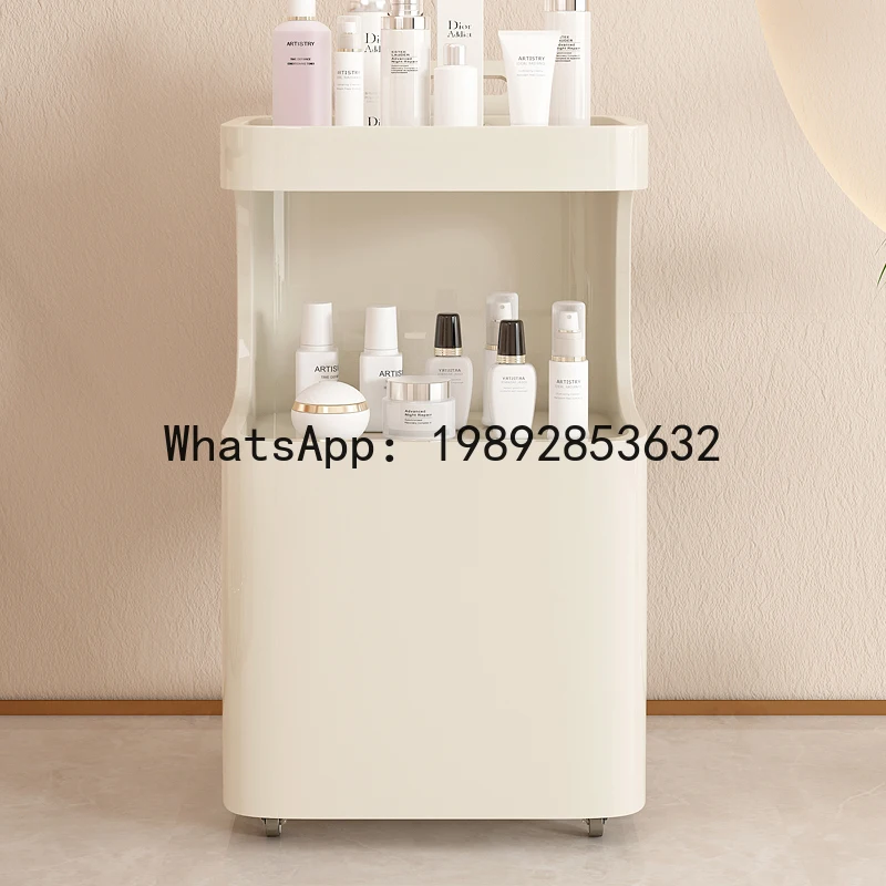 XL Beauty Trolley for Beauty Salon, High-End Solid Wood Integrated Tool Cart, Tattoo Storage Rack