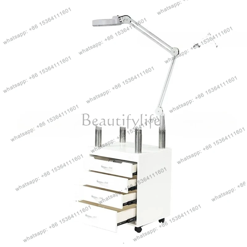 Beauty Multifunctional Cart Barber Shop Beauty Salon Mobile Storage Shelf Tool Cart
