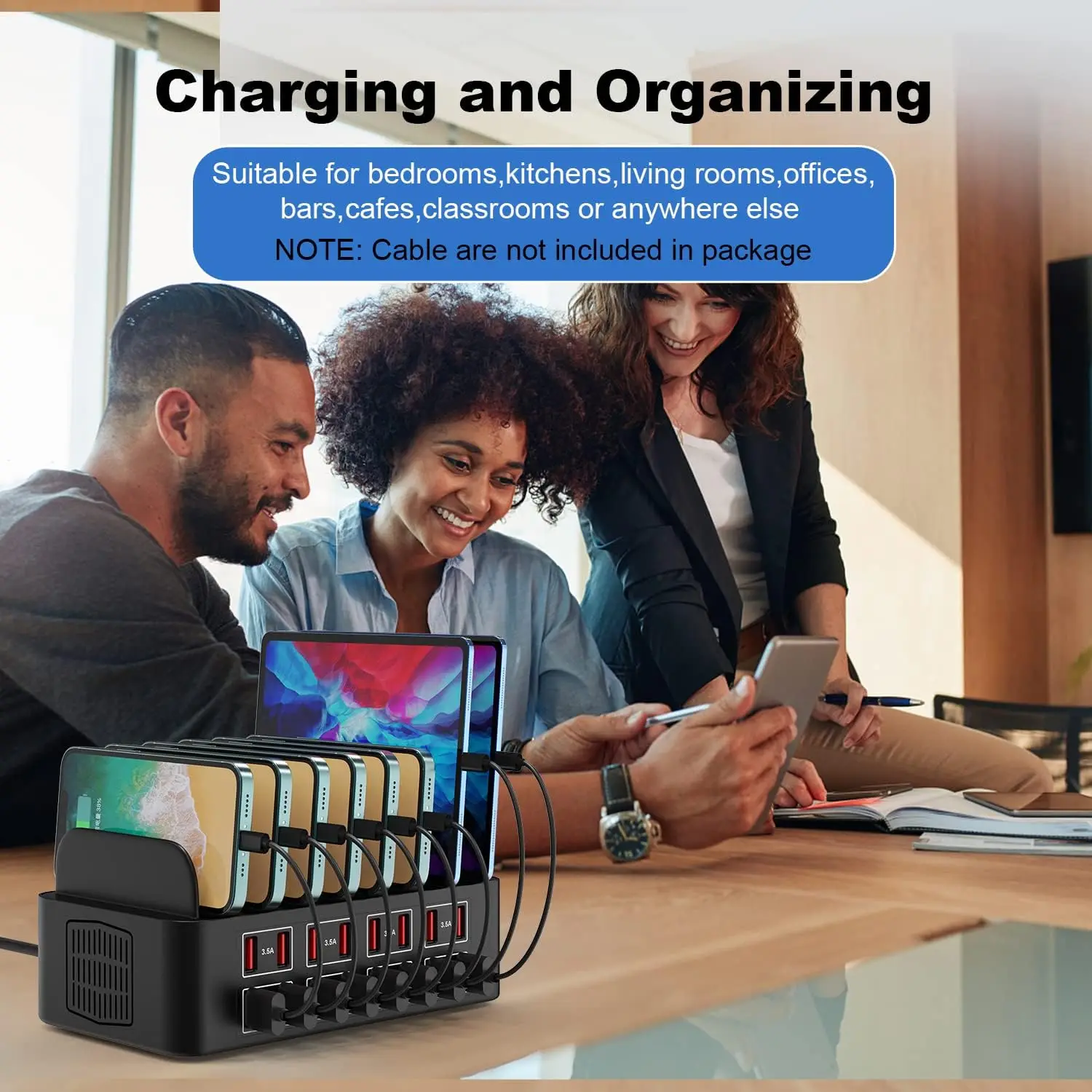 150W Universal Multi USB Charger 16 Port 3.5A USB Fast Charging Station Stand For Ipad Iphone 14 13 Samsung S22 Xiaomi Tablet