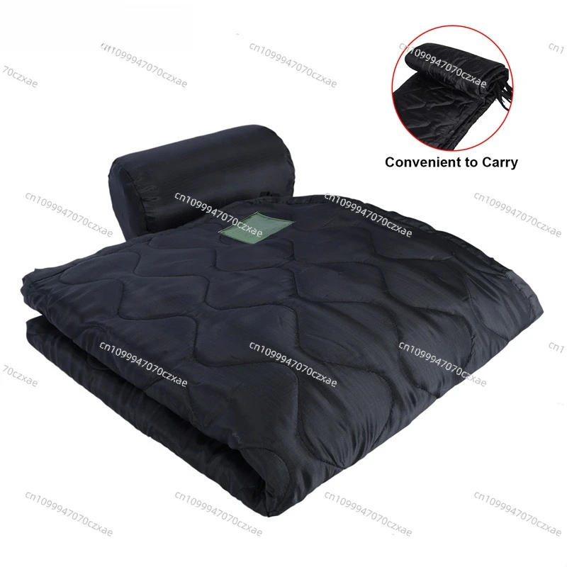 Tactical Poncho Liner Camouflage Water Repellent Woobie Quilted Blanket Suitable for Camping