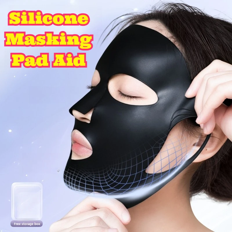 Silicone Face Mask Holder Ear Hook 3D Anti Slip Fixing Cover Black Neck Wrinkle Care Strap Neck Protection Facial Skincare Tool