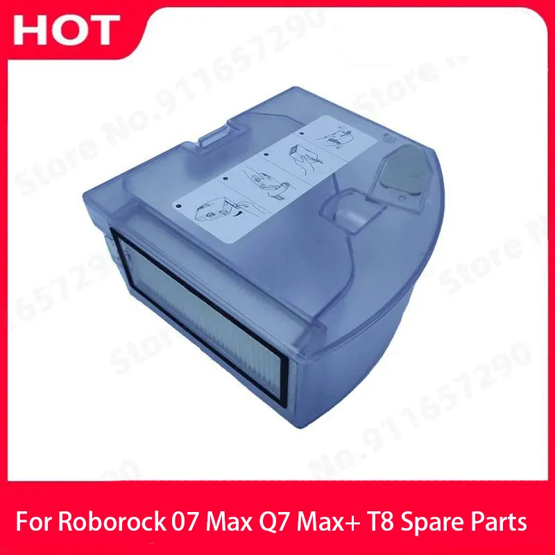 Dustbin Box Water Tank For Roborock Q7 Max Q7 Max+ T8 Dust Box with Hepa Filters Vacuum Cleaner Accessories