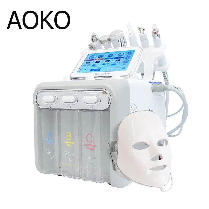 AOKO 6/7 in 1 Dermabrasion Peel Spa Facial Machine Skin Rejuvenation Hydro Dermabrasion Aqua Deep Cleaning Skin Care Device
