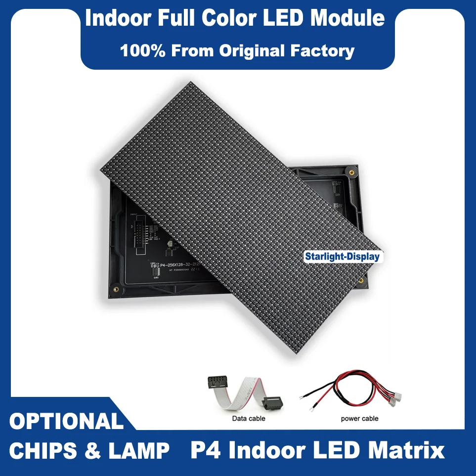 DIY LED Indoor Full-Color Module P4 320*160mm Matrix Panel 80*40 Pixels RGB SMD2121 High-Quality LED Screen/Video Wall Display