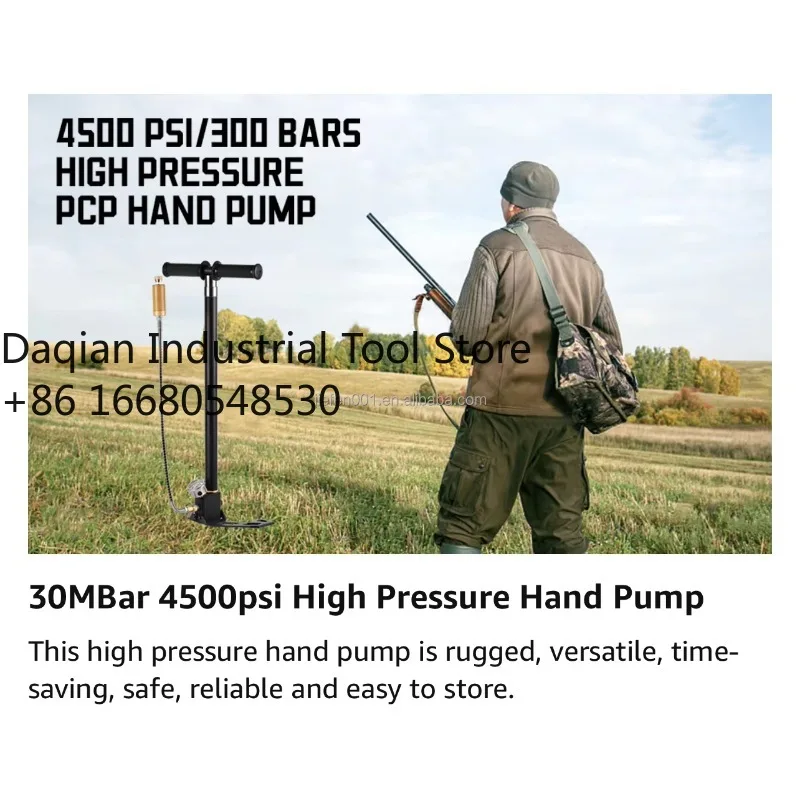 3JIPCP High Pressure Hand Pump | Portable Air Compressor for Car, Motorcycle, Bicycle, Sports Ball Inflator
