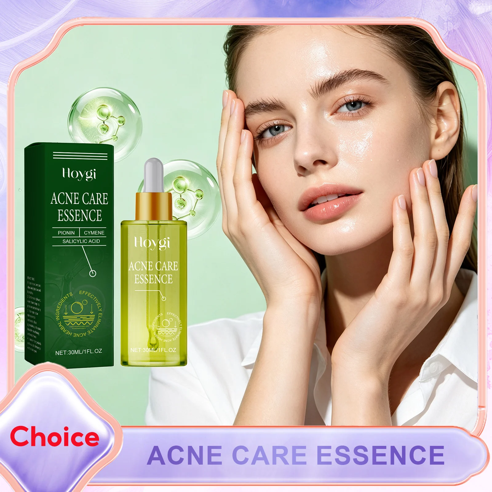 Salicylic Acid Acne Treatment Serum Hydrating Fade Acne Marks Melanin Reduce Pimples Invisible Pore Hyaluronic Acid Face Essence