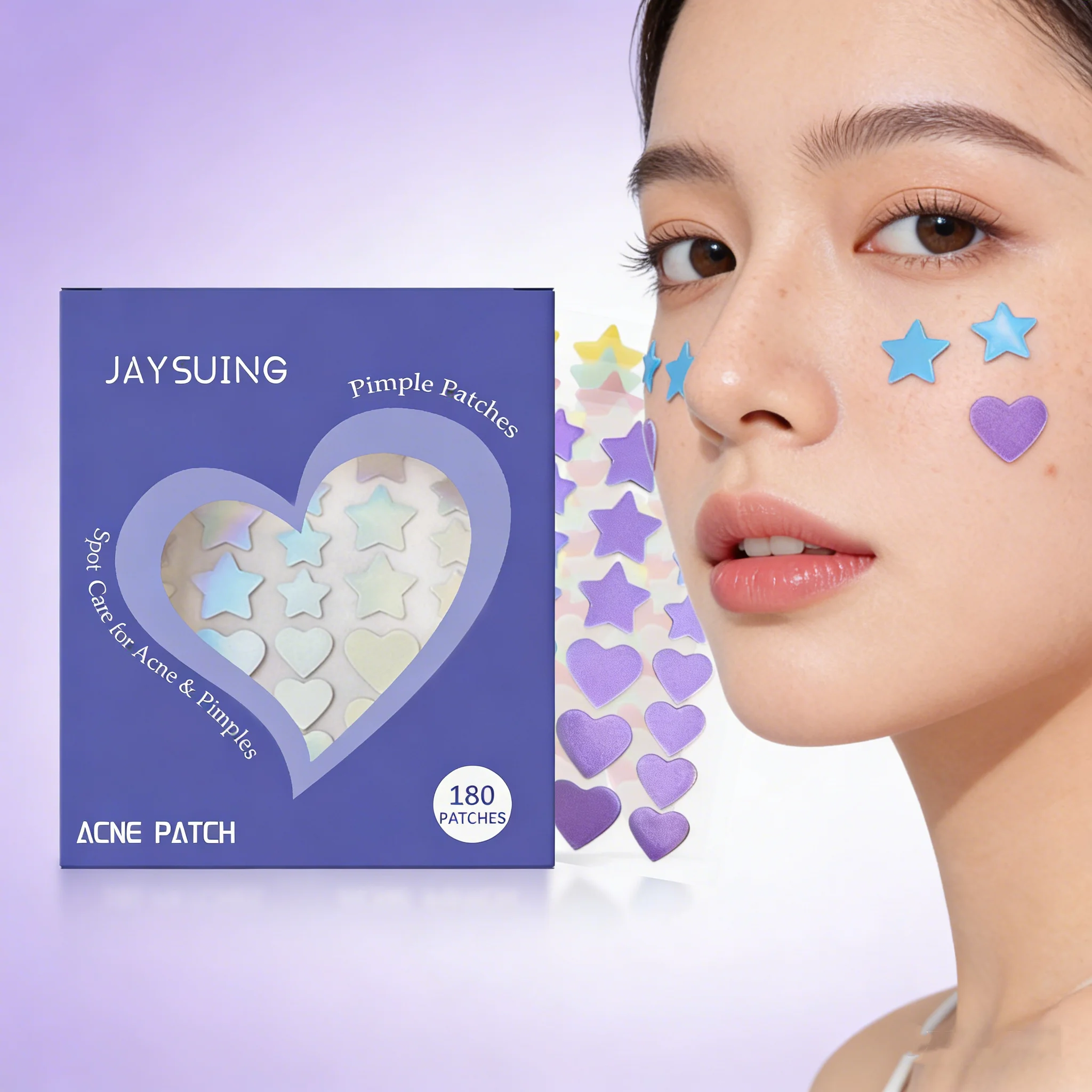 Colorful Acne Patches Salicylic Acid Hydrocolloid Spot Concealer Acne Treatment Breathable Cute Star Shaped Pimple Cover Sticker