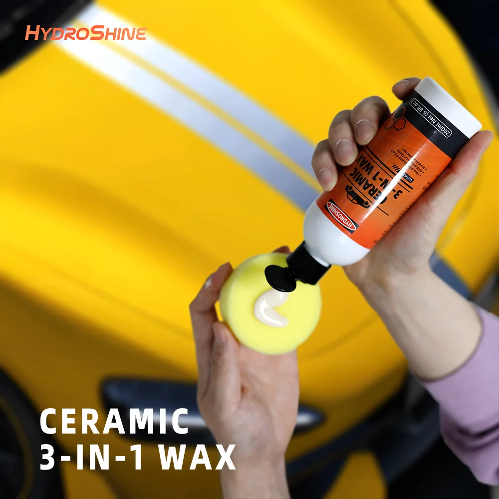 Hydroshine Ceramic 3-In-1 Wax Remove Swirl Marks Scratch Spot Rust Oxidation Paint Care Polishing Carnauba Repair Clean Protect