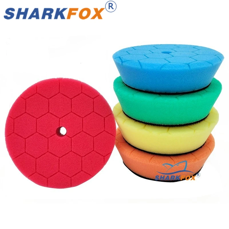Sharkfox 5Pcs/Lot 3Inches (80mm) Car Polishing Disc Polish Waxing Pads Sponge Foam Polish Buffer Removes Scratches Buffing Pad