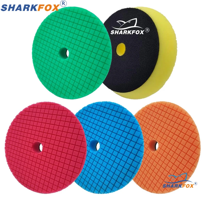 Sharkfox  Polish Pad Germany Sponge Different Hardness Polishing 80mm/125mm/150mm Car Sponge Pad For Dual Action polishe