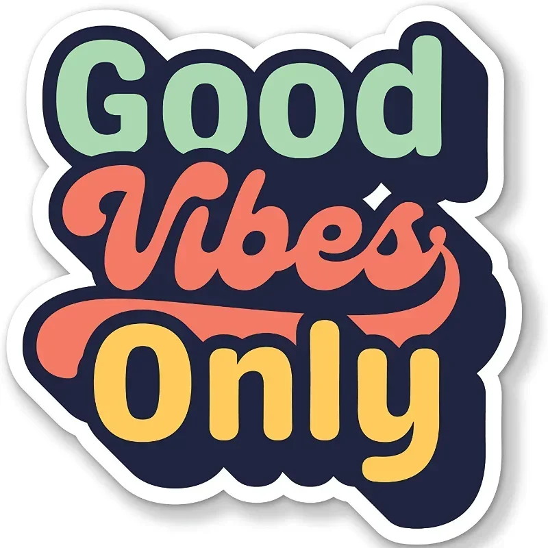 Personality Letter Sentence Bumper Stiker Special Getaran Good Vintage Is Applicable To Cup, Laptop, Car Style Decoration, 10cm