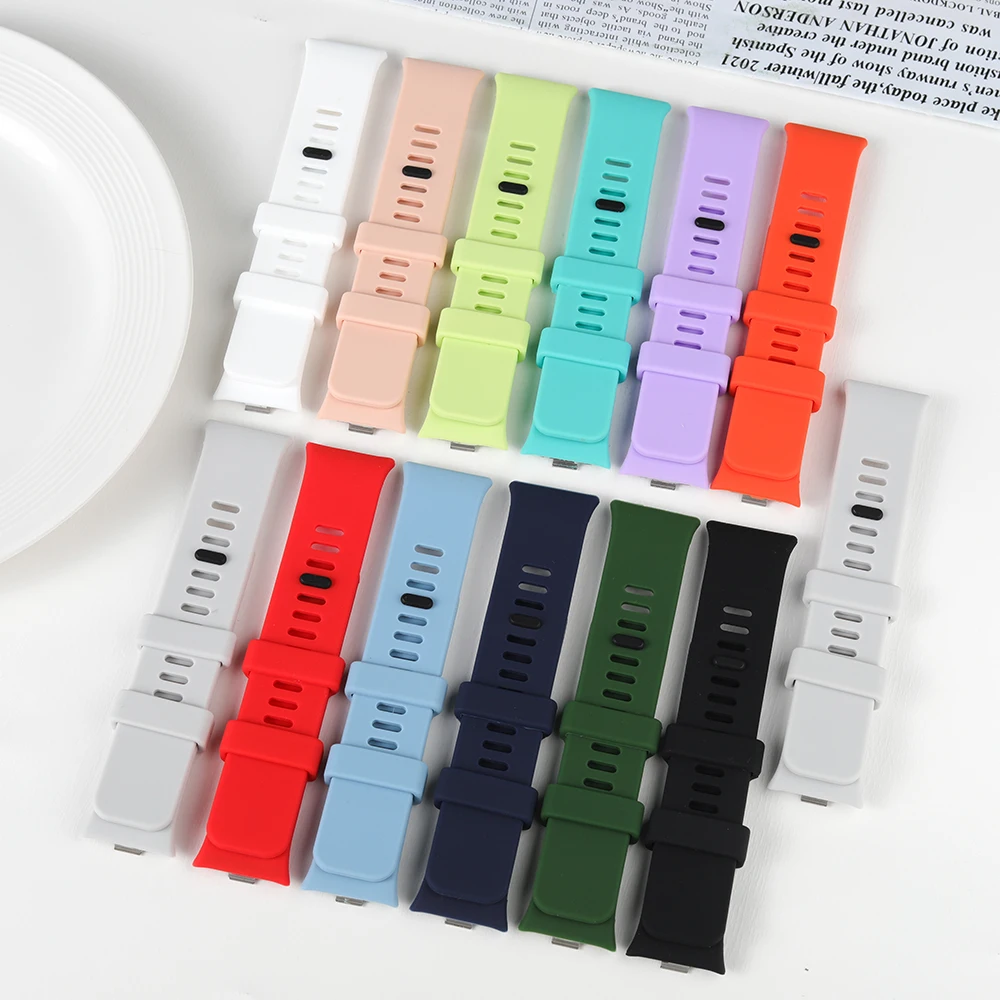 Original Silicone Strap For Redmi Watch 4 5 6 Wrist Correa For Xiaomi Mi Band 8 Pro/9 10 Pro Bracelet Watchband