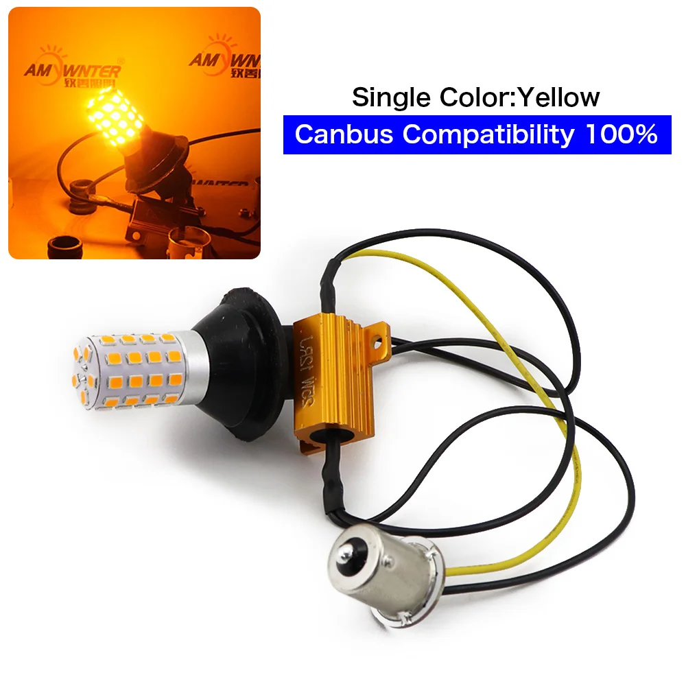 Switchback Ba15s Bau15s 1156 P21w T20 W21w Wy21w 7440 Light Daytime Running Turn Signal Dual Mode Drl Led External