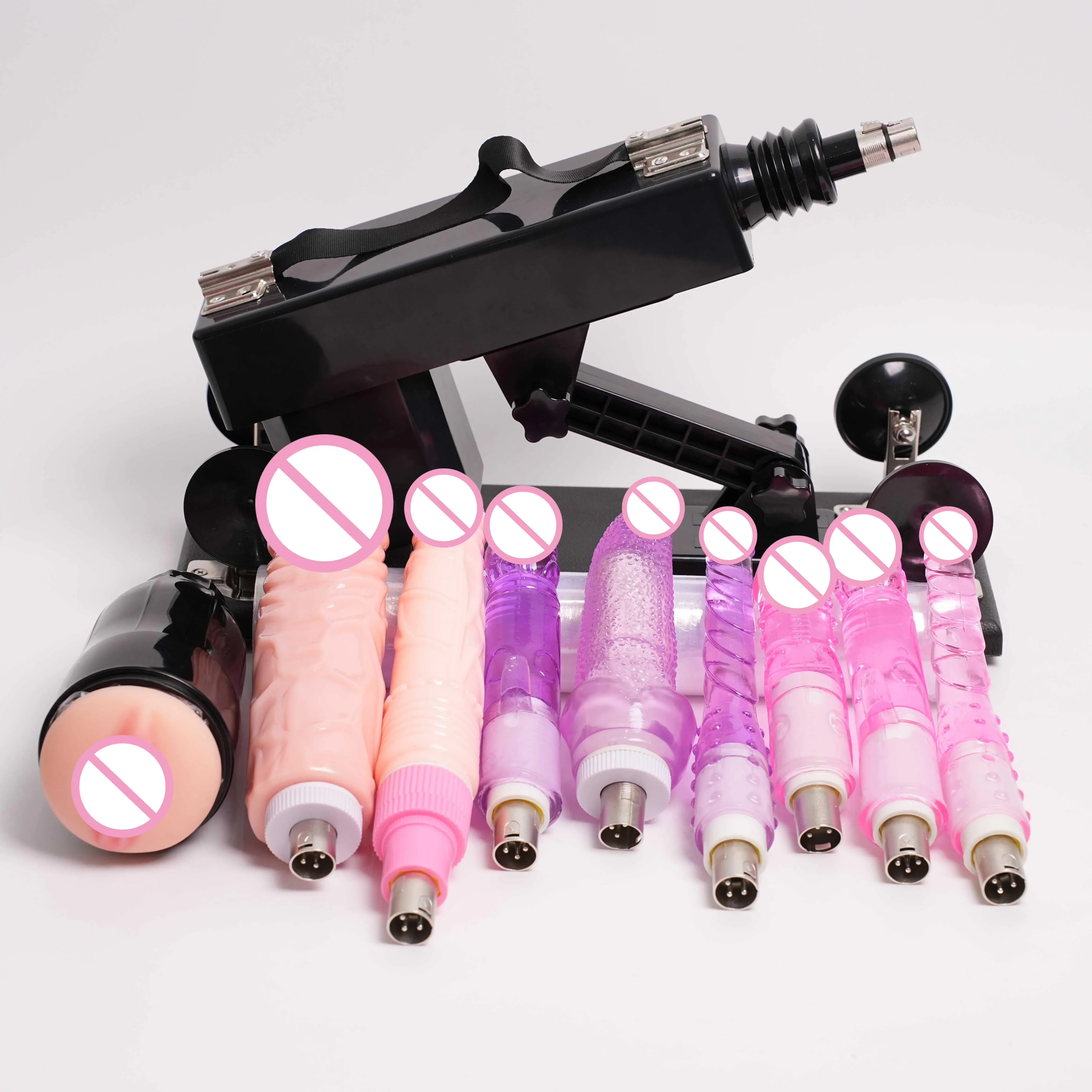 A2 Automatic Sex Machine Sex Toy Vibrator with Different Dildos Vaginal Massage Anal Masturbation Machine for Man Women Games