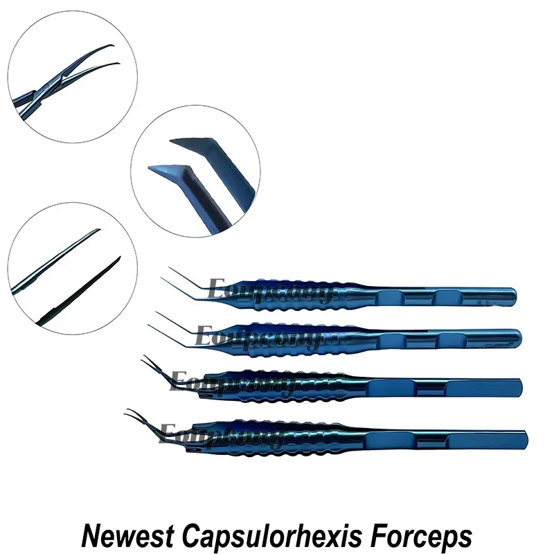 Inamura Capsulorhexis Forceps Utrata Forcepss 1.8mm Incision with Cross Action Handle Ophthalmic Surgical Instruments