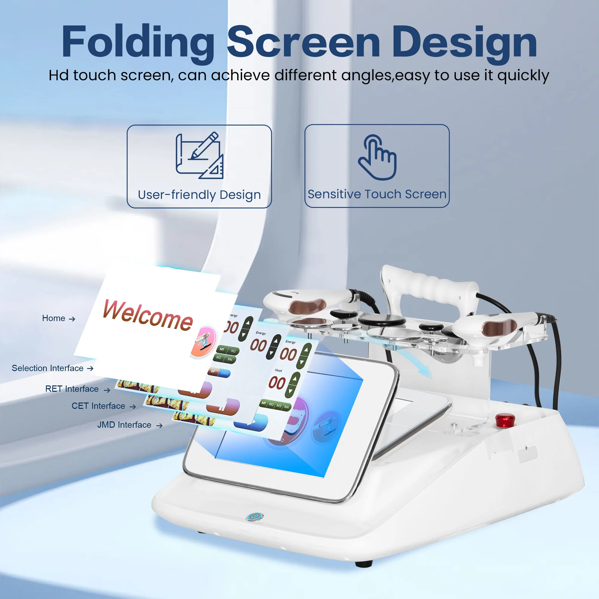 448kHz Radiofrequency Therapy Device, Used for Skin Regeneration, Shaping, Pain Relief, Physical Therapy, and Beauty Spa.