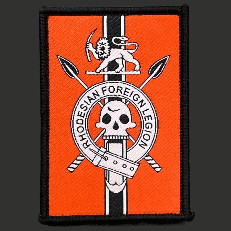 Rhodesian Foreign Legion Patch Military Tactical Morale Badge Print Hook and Loop Backpack Clothing Decorative Sticker Armband