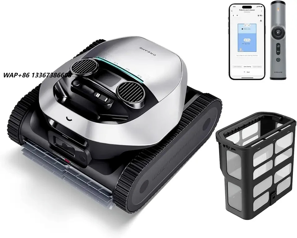 Robot Vacuum Pool Cleaner with Powerful 8000GPH Suction LDS Slam Navigation 9600mAh Battery 4h Runtime
