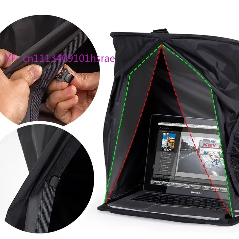Foldable Portable Laptop Sun Shade Hood Waterproof Dustproof Anti Glare Screen Visor for Laptop Tablet