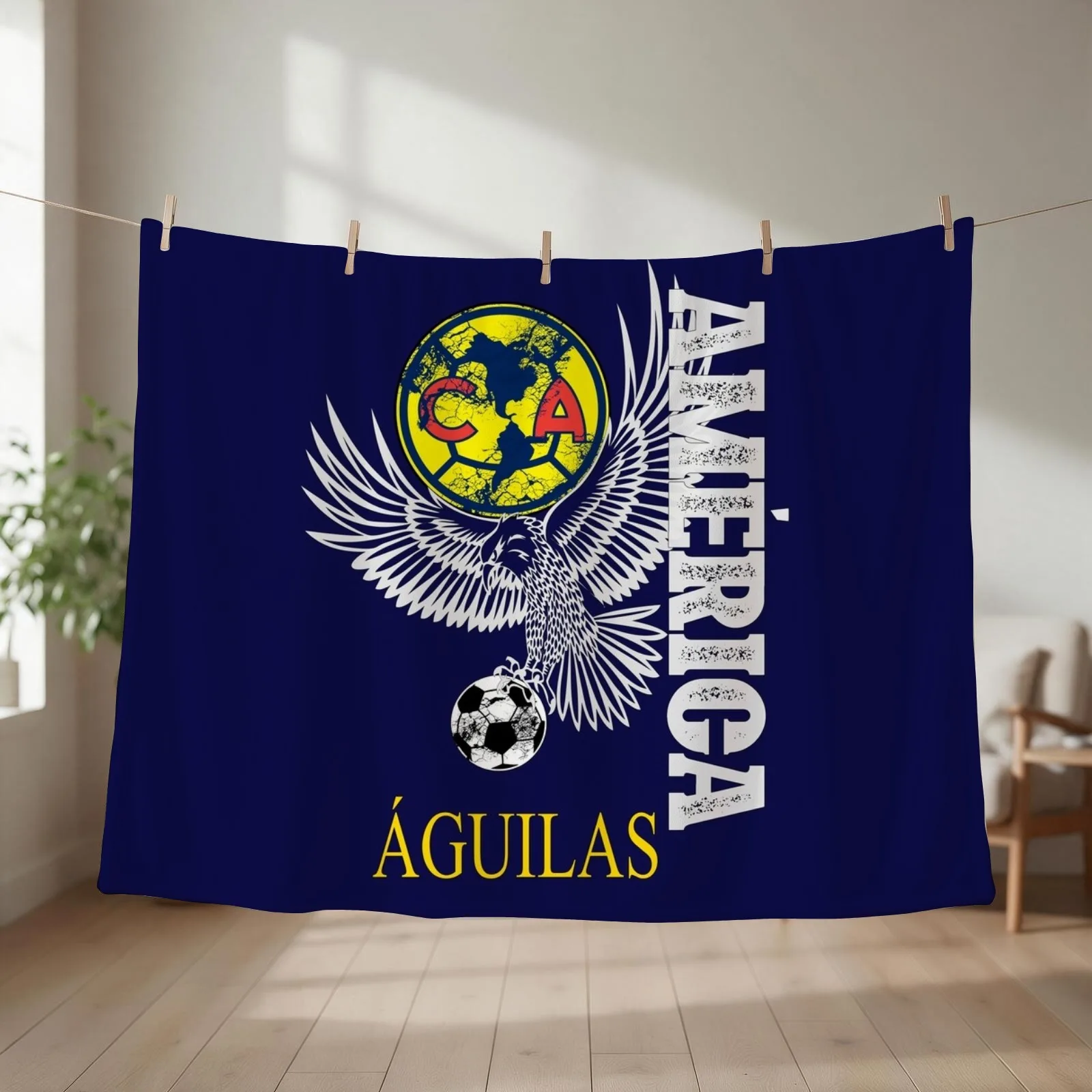 Aguilas del America Playera Futbol Mexicano Liga Mx Throw Blanket For Baby warm winter Tourist Blankets