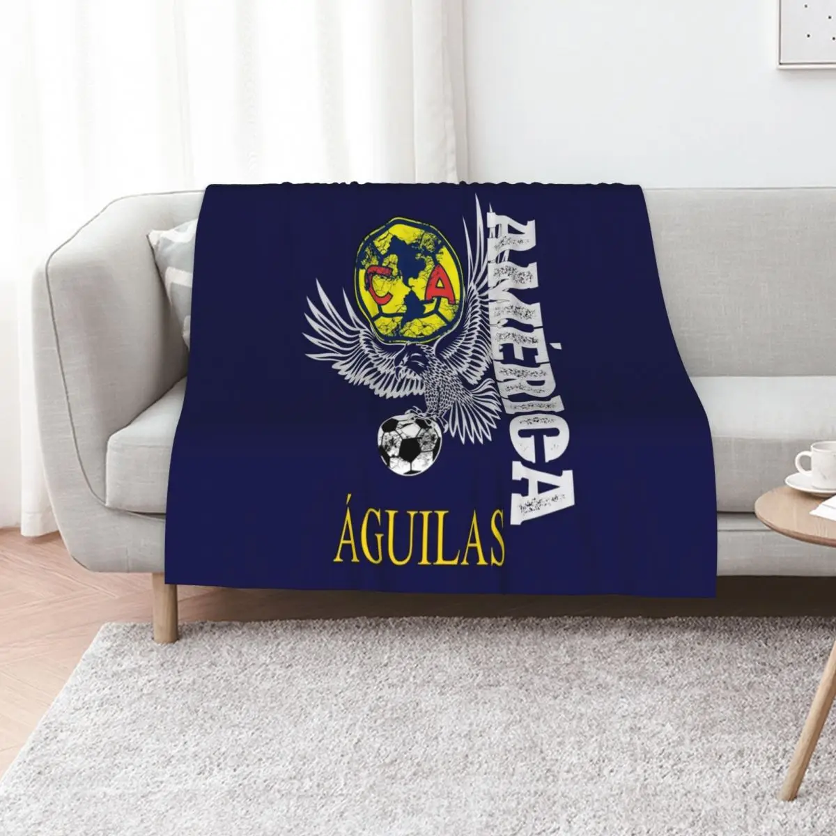 Aguilas del America Playera Futbol Mexicano Liga Mx Throw Blanket Nap For Sofa Thin Giant Sofa Thin sofa bed Blankets