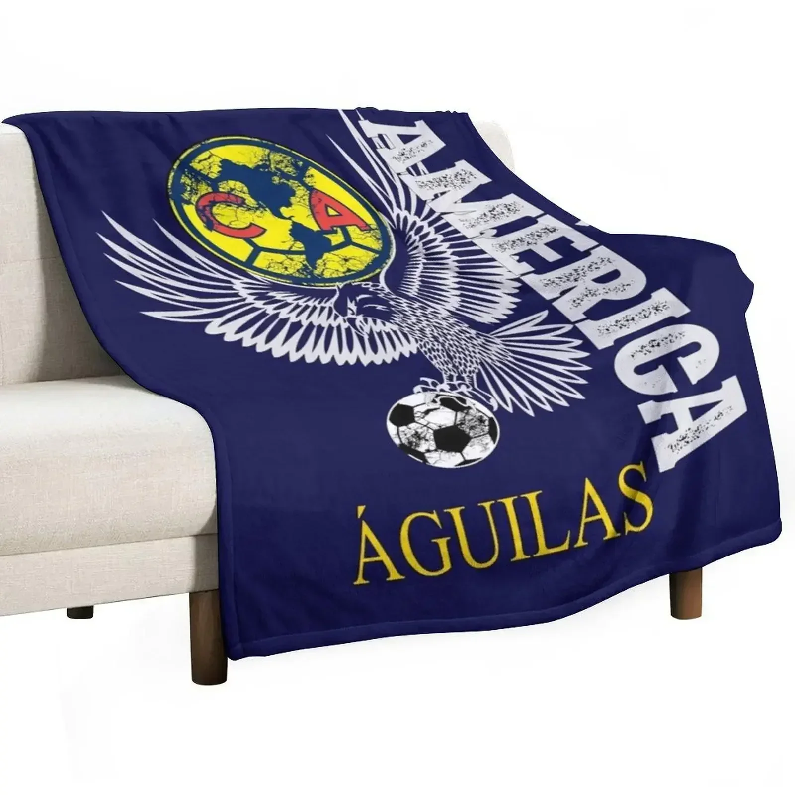 Aguilas del America Playera Futbol Mexicano Liga Mx Throw Blanket Thin Camping Beautifuls Furry Sofa Throw Bed covers Blankets