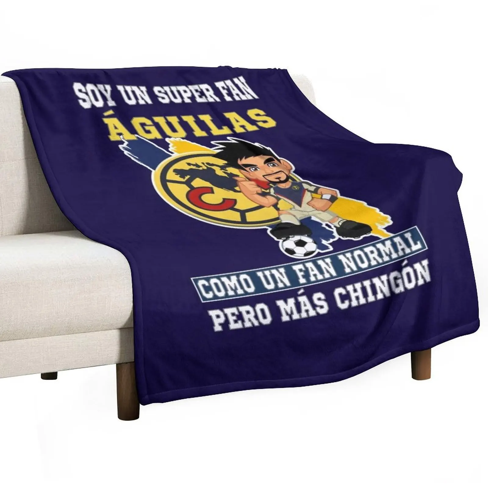 Aguilas del America Futbol Mexicano Soccer Fan Aguilas liga mx Throw Blanket Single sofa bed Blankets