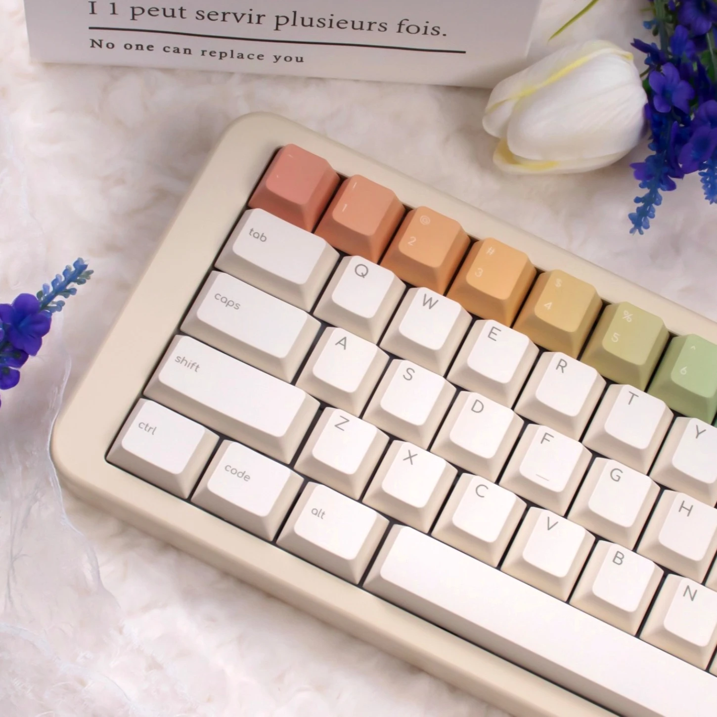 Creative, Cherry MOA Cute Pet Keycap PBT 130 Key, Customized for 60/84/98/108 MX Switch Gaming Mechanical Keyboard
