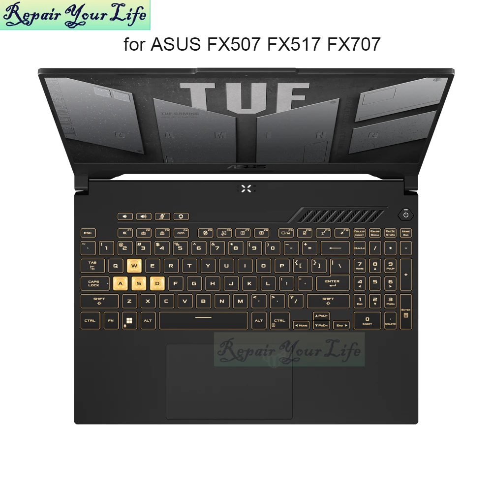 Notebook Keyboard Covers for ASUS TUF Gaming F15 FX507 FX517 F17 FX707 A15 FA507 A17 FA707 2022 TPU Clear Laptop Keyboards Cover