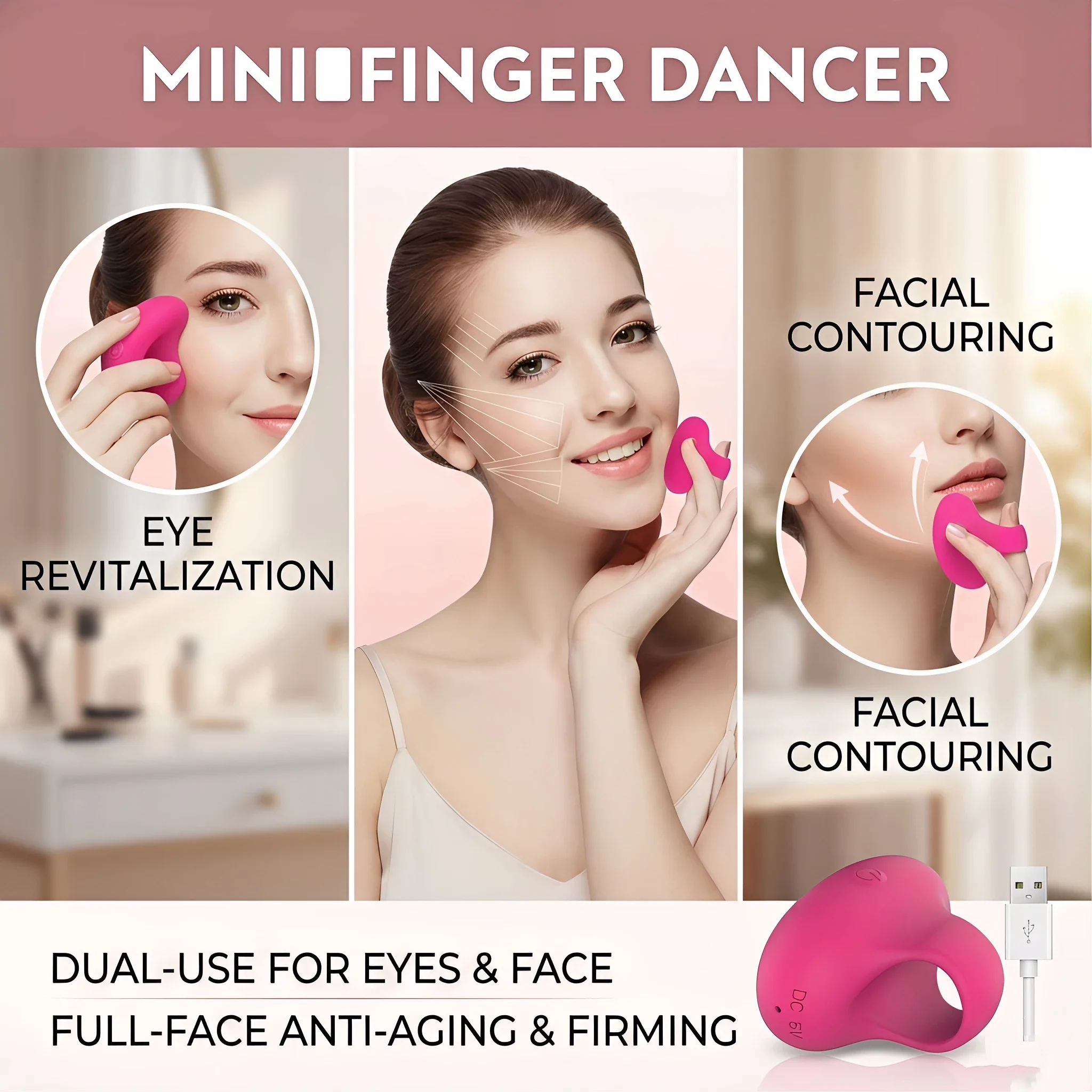 Body Massager Ring with Multi-Vibration Soft Silicone Skin-Friendly Material Silent Design for Relaxation And Stress Relief