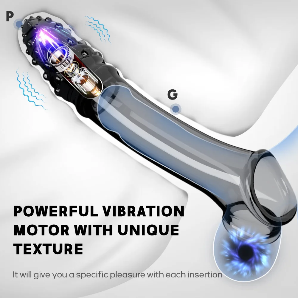 Penis Wolf Teeth Set Sex Crystal Vibrator Penis Ring SEX Adult Toy Large Penis Sleeve Sex Tool for Men Enlargement Peny Extender
