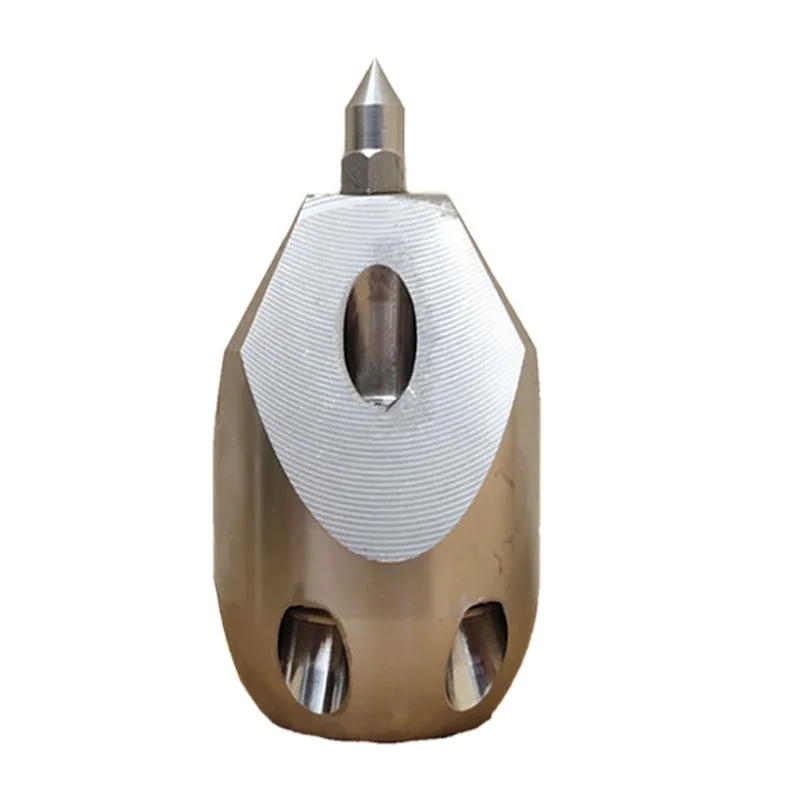High Pressure Puncture Nozzle Ceramic Head Sewer Dredging Stainless Steel Clear Silt Grease Blockage Drain Pipe Accessories