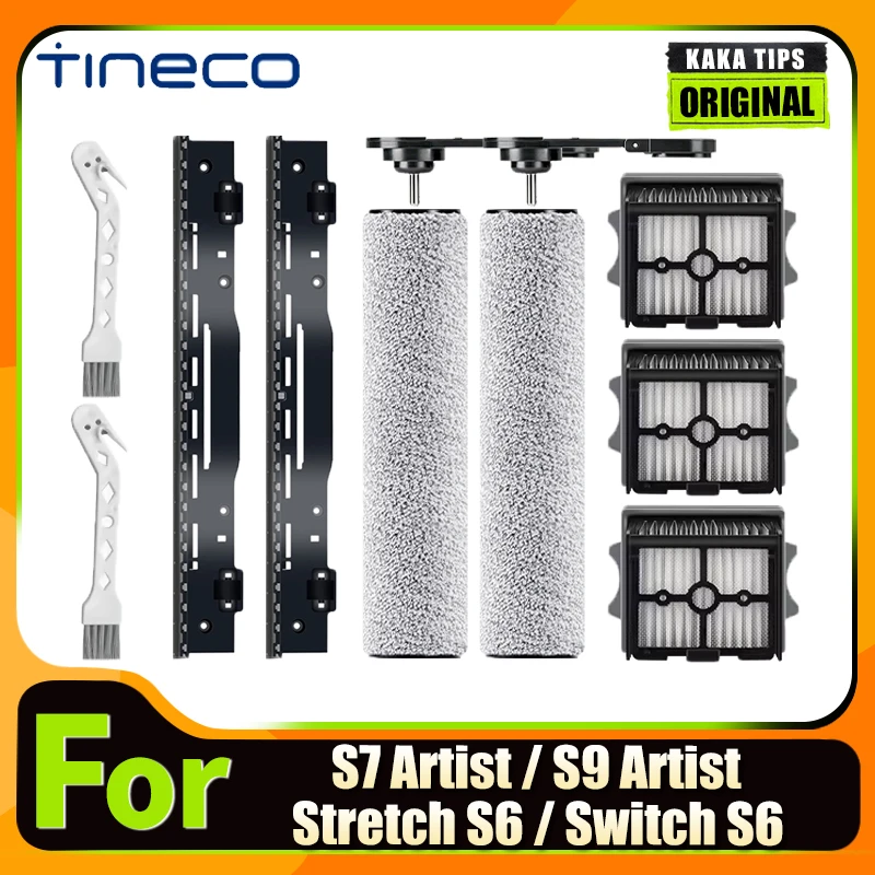 For Tineco Floor One Switch S6\Stretch S6\S7 Artist Pro\ S9 Artist Steam Parts Consumable Roller Brush HEPA Filter Accessories