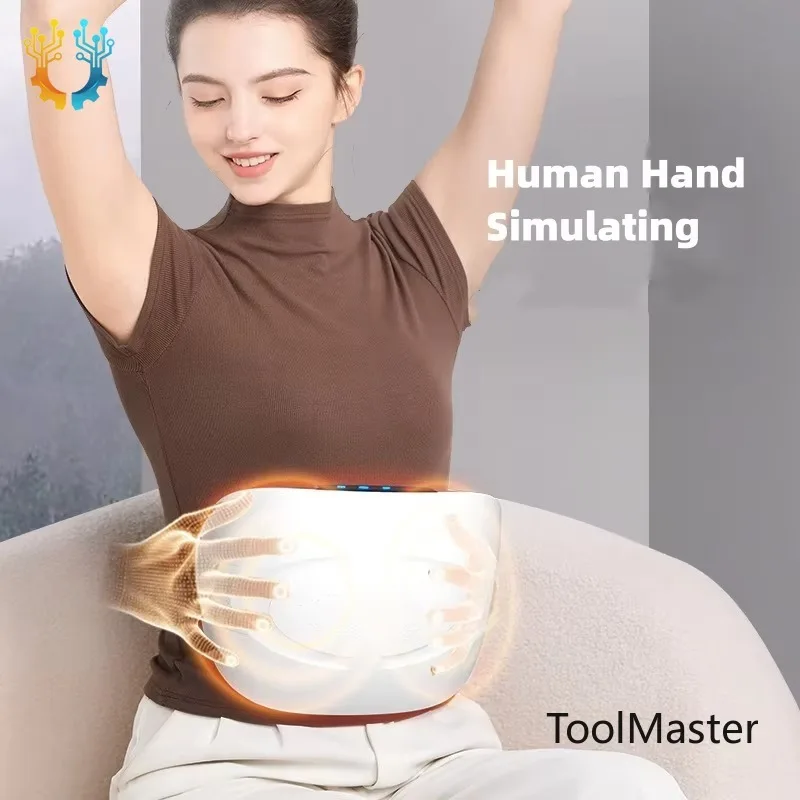 [2026]Electric Abdominal Massager With Heat Automatic Heated Belly Fat Burner Machine Wireless Vibrating Rechargeable For Abdome