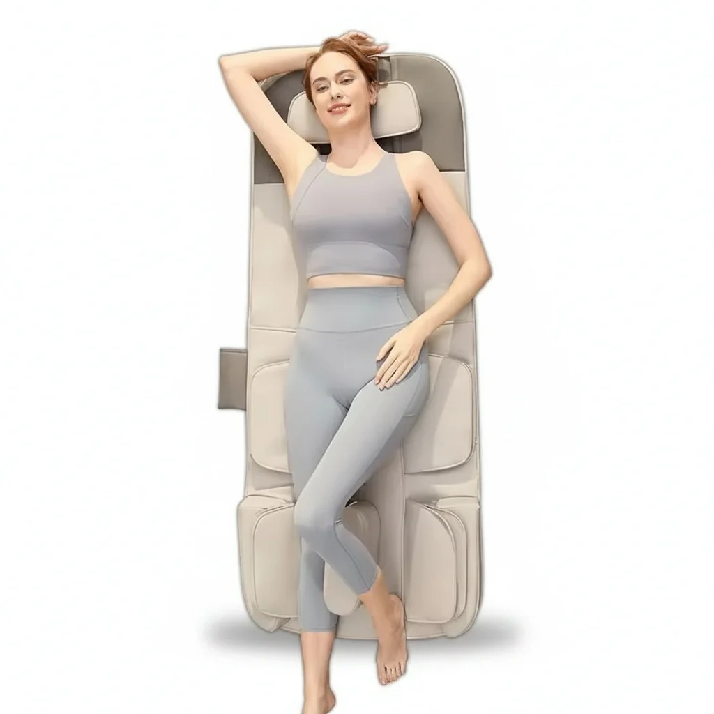 Premium Full Body Massage Mat, Soft Fabric Vibration Mattress, Back Stretch Heating Pad for Home Relaxation and Comfort
