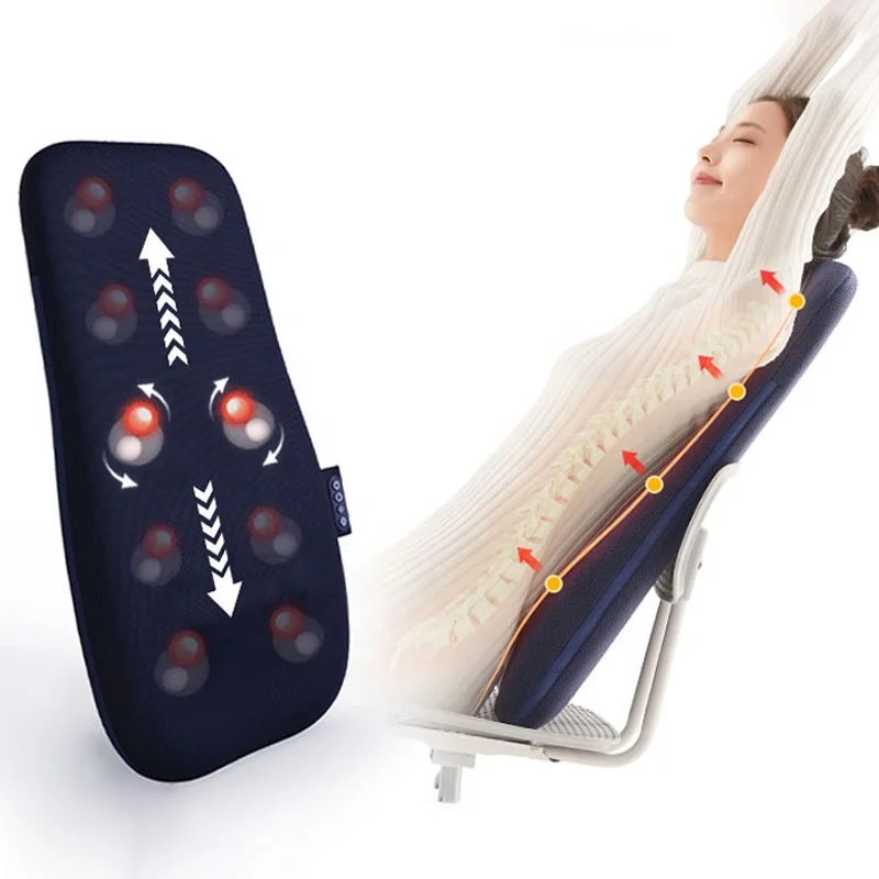 Smart Library 3 Modes Back Relax Shiatsu Massage Cushion Heating And Vibration Features For Car Home Seat Body Application