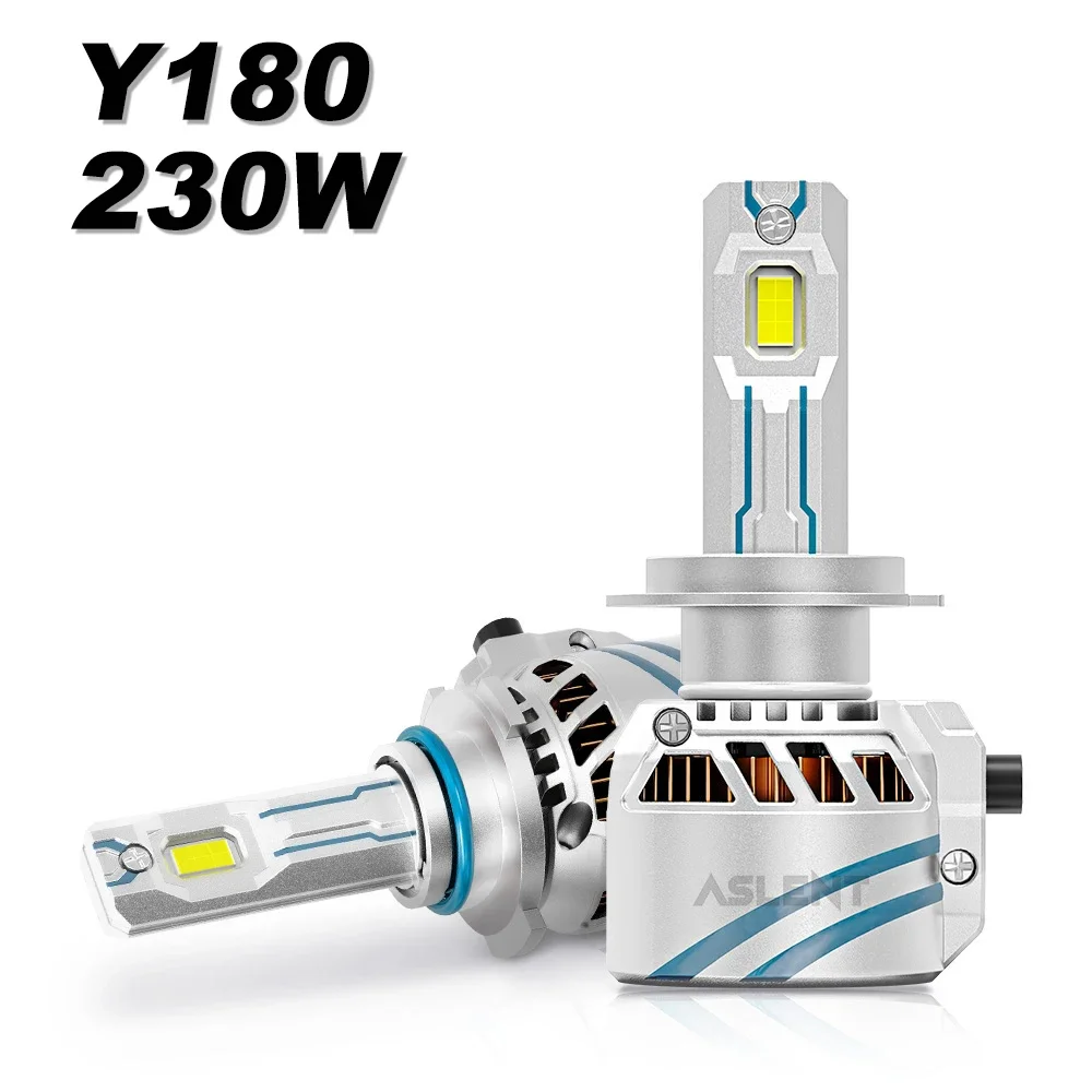 Y180 Oversized Chips H1 H3 H11 H8 H9 H4 H7 LED 9005 9006 HB3 HB4 Car Headlights 230W Canbus Fog Lights DC12V 6000K White IP67