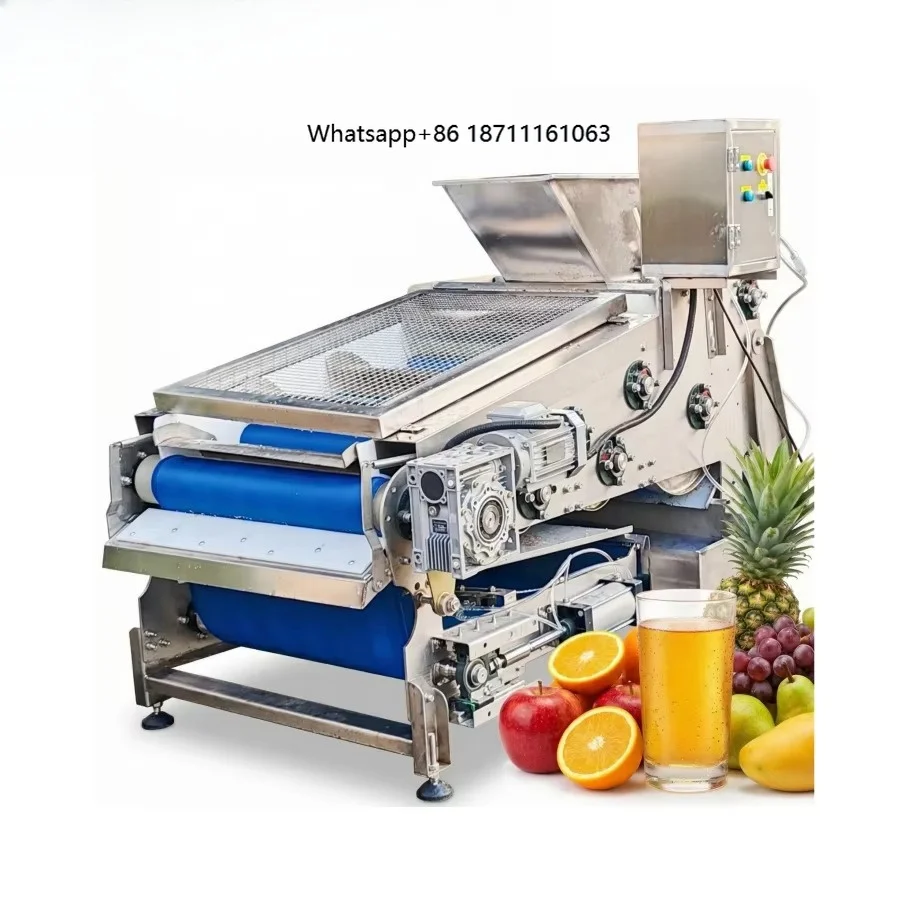 Automatic Industrial Juice Press Machine for Crushed  Pear Pine  Guava Equip for Juice Beverage Production Factory