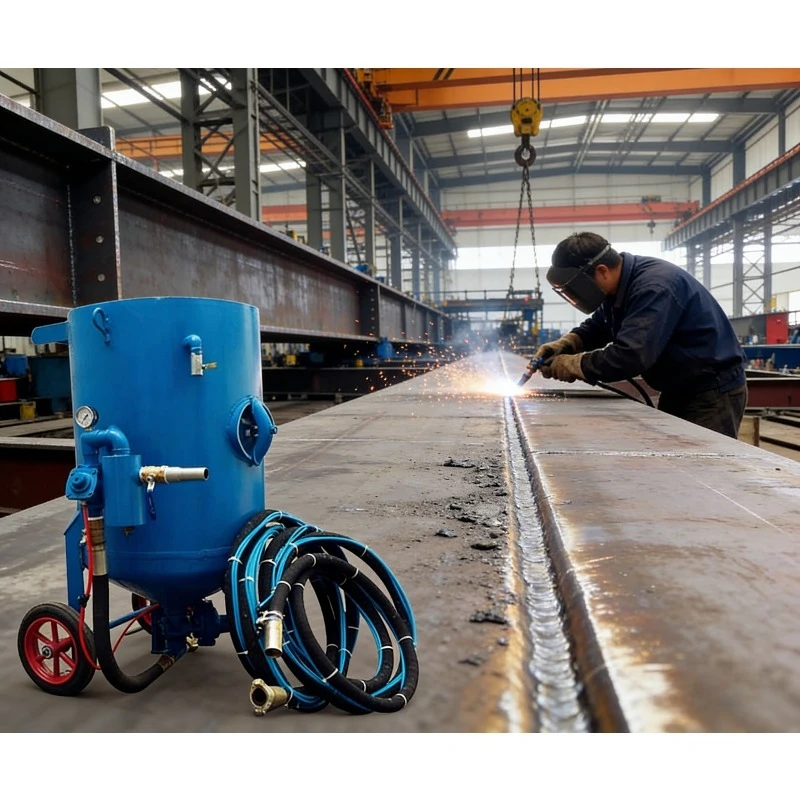 Steel Pipe Sandblasting Machine Industrial Sand Blast Equipment Small Sandblast Machine for Rust Removal Oxide Scale