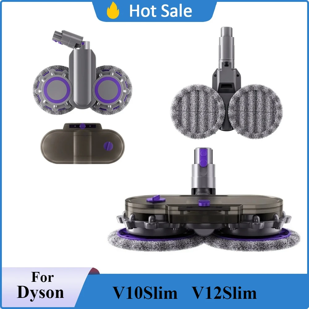 Attachments for Dyson V10 Slim/V12 Slim Electric Mop Attachment - Motorized 2-in-1 Vacuum & Wash System for Hard Floors
