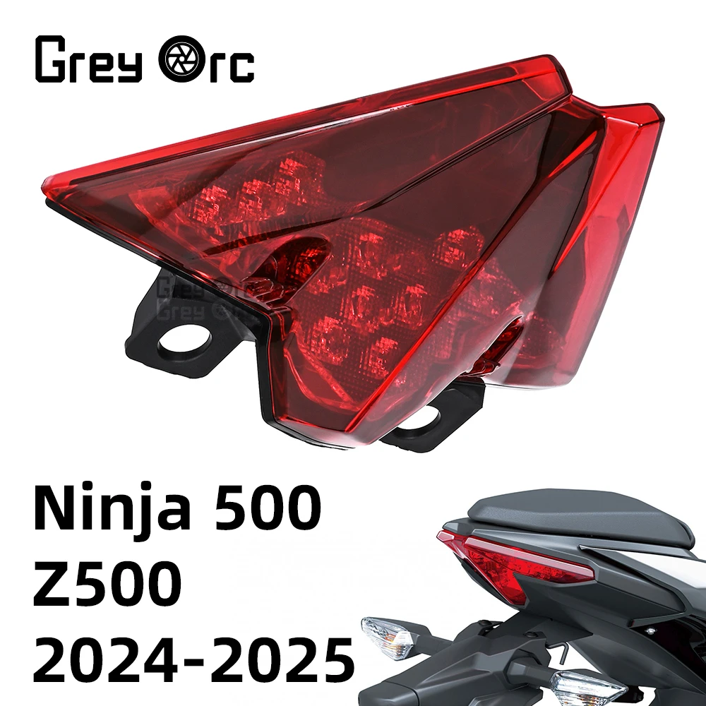 For Kawasaki Ninja 500 2024 Tail Light Ninja500 2025 Brake Light Z500 LED Rear Turn Signal EX500 Taillight SE500 Stop Integrated