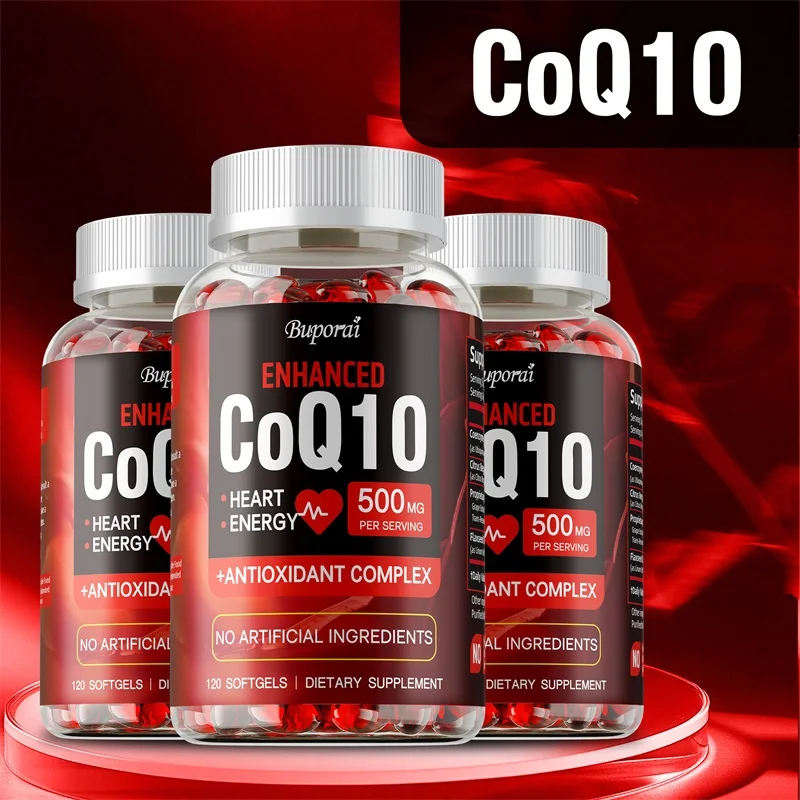 CoQ10 Supplement - Boost Energy Levels, Improve Blood Circulation, Support Heart Function and Powerful Antioxidants
